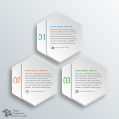 Wall Mural - infographics vector background 3-step process