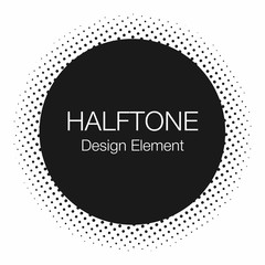 Poster - Halftone dots. Monochrome, abstract background in Pop Art style