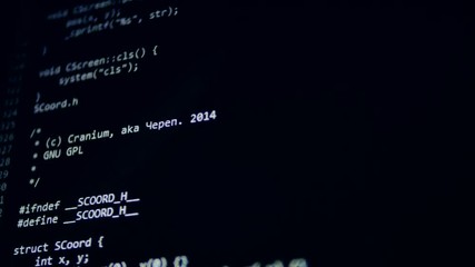 Wall Mural - computer attack concept. hackers code running in a virtual space. 4k.