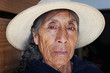 canvas print picture - Elderly indigenous woman