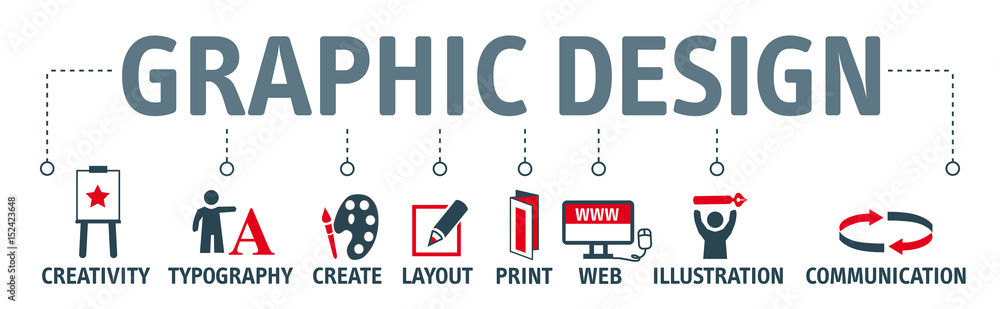 Banner Graphic design concept english keywords - obrazy, fototapety, plakaty 