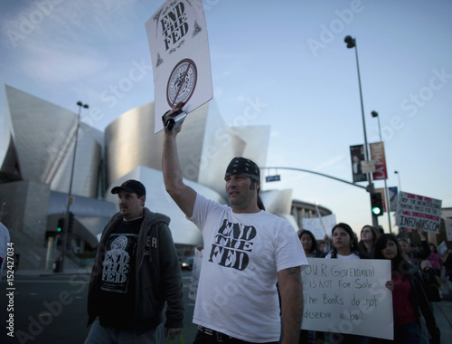 Pierson Walks Past The Walt Disney Concert Hall During An Occupy