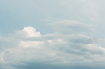 Wall Mural - cumulus clouds in a clear blue sky. aerial clouds.