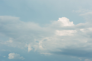 Wall Mural - cumulus clouds in a clear blue sky. aerial clouds.