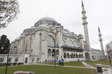 magnificent Suleymaniye mosque in Istanbul, Turkey