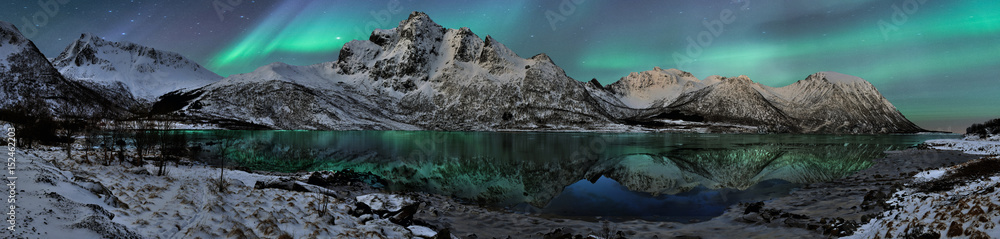 Norway - Aurora Borealis - obrazy, fototapety, plakaty 