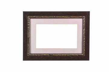 Poster - Gilded, vintage, decorative, wooden, simple frame on white isolated background