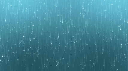 Wall Mural - abstract particles glitter on blue background. computer generated seamless loop.