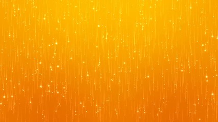 Wall Mural - abstract particles glitter on orange background. computer generated seamless loop.