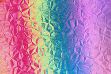 Multicolored Rainbow And Mosaic Pattern As Abstract Background.