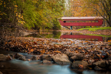 Covered Bridge In Fall 2