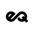 Initial Letter EQ Rounded Lowercase Logo