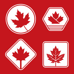 canadian maple leaf badges