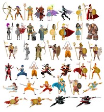 Fighters Warriors Magic Wizards Male And Female Strong Characters
