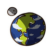 © djvstock - earth planet moon vector icon illustration graphic design