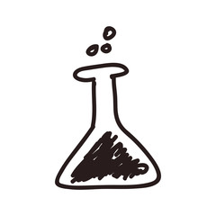 test tube doodle vector icon illustration graphic design