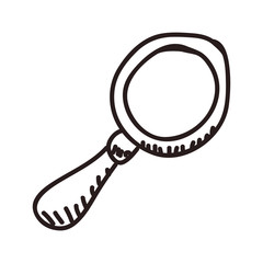 Sticker - magnifying glass tool vector icon illustration graphic design