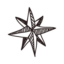 Cardinal Points Star Vector Icon Illustration Graphic Design