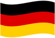 Deutschland Flagge Wehend - Vektorgrafik