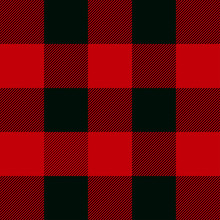 Lumberjack Plaid Texture, Pattern Background, Vintage Red Plaid Fabric