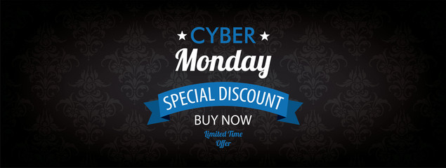 Canvas Print - Cyber Monday Header Wallpaper Ornaments
