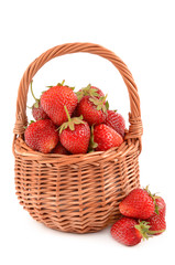 Poster - strawberries on a white background