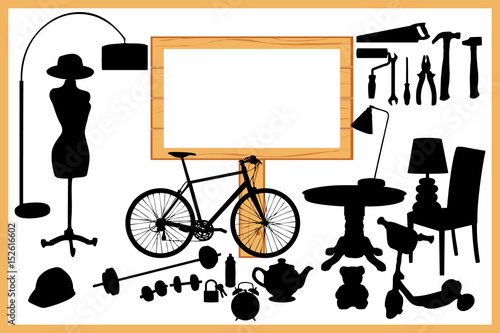 Vide Grenier Illustration Panneau En Bois Et Cadre Vide Stock Vector Adobe Stock Vide Grenier Illustration Panneau En Bois Et Cadre Vide Stock Vector Adobe Stock