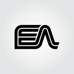 Initial Letter EA FA Linked Design Logo