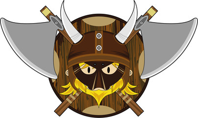 Wall Mural - Cartoon Norse Viking Warrior