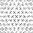 Seamless filler pattern (you see 16 tiles), black and white abstract floral vintage eastern or ice-cream top
