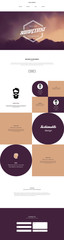 Wall Mural - one page website template with abstract mountains header design.