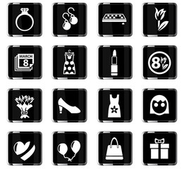 8 march icon set