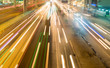 blur Speed Traffic light on the road