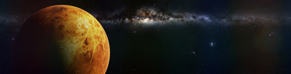 Wall Mural - planet Venus in front of the Milky Way galaxy