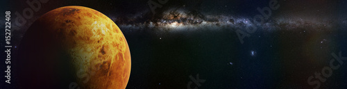 Fotografía planet Venus in front of the Milky Way galaxy