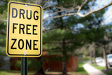 Fototapeta Boho - drug free zone sign 
