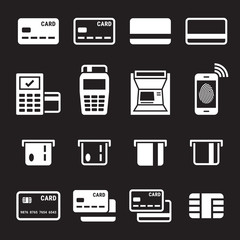 Sticker - Credit card icons set