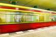 Train coming to the subway station, Berlin - Germany