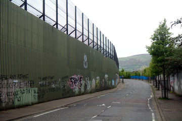 peace wall, belfast, northern ireland