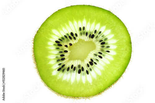 Fotografia, Obraz fresh slice kiwi fruit isolated on white background