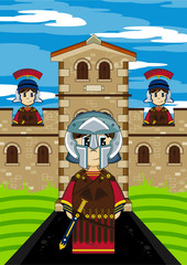 Poster - Cartoon Roman Centurion Soldier