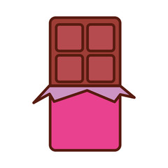 Sticker - chocolate bar modern minimal flat design vector illustration