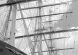 Traditional sailing clipper ship rigging 