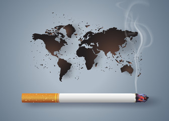 Wall Mural - Concept of no smoking day world