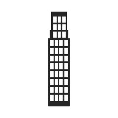 Canvas Print - silhouette monochrome of building skyscraper vector illustration