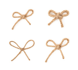 Wall Mural - Linen rope bow knot isolated