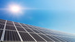 Solar panel, photovoltaic, alternative electricity source - selective focus, copy space