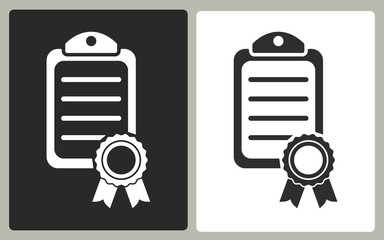 Canvas Print - Certificate - vector icon.