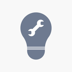 Poster - Isolated light bulb icon with a wrench