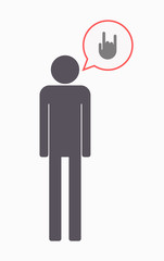 Canvas Print - Isolated male pictogram with